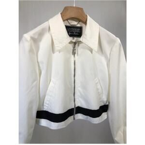 Versace White Jacket with Black Trim